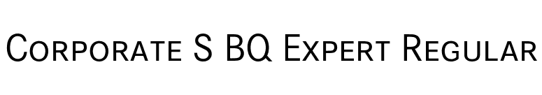 Corporate S BQ Expert Regular font preview
