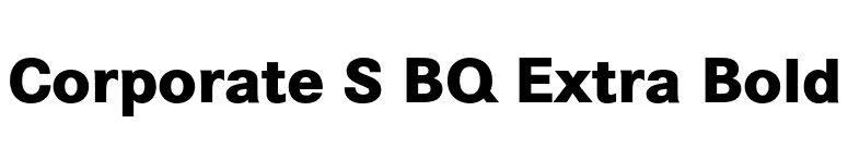Corporate S BQ Extra Bold font preview