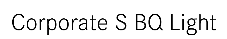 Corporate S BQ Light font preview
