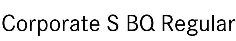 Corporate S BQ Regular font preview