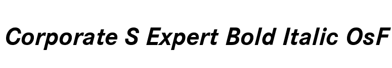 Corporate S Expert Bold Italic OsF font preview