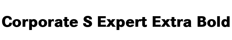 Corporate S Expert Extra Bold font preview