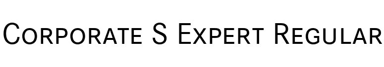 Corporate S Expert Regular font preview