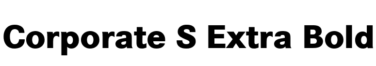 Corporate S Extra Bold font preview