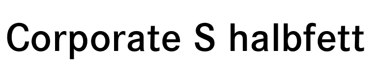 Corporate S halbfett  font preview
