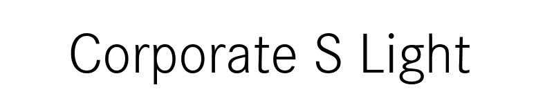 Corporate S Light font preview