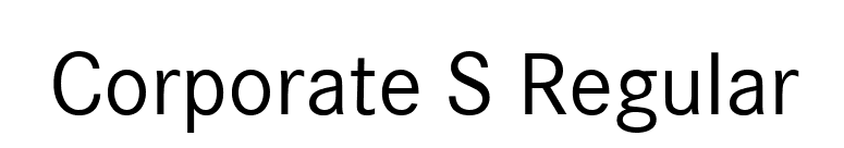 Corporate S Regular font preview