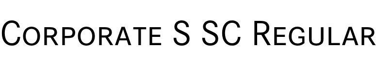 Corporate S SC Regular font preview