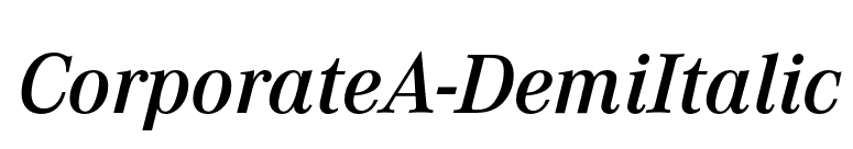 CorporateA-DemiItalic font preview