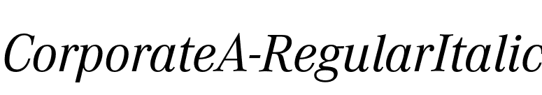CorporateA-RegularItalic font preview