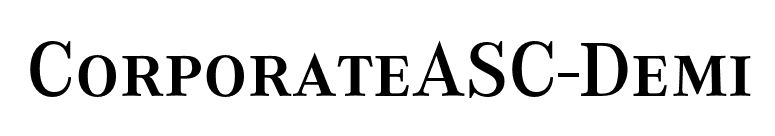 CorporateASC-Demi font preview