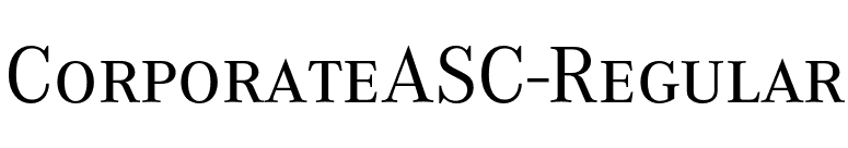 CorporateASC-Regular font preview