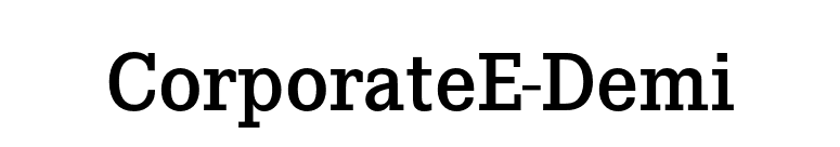 CorporateE-Demi font preview