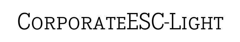 CorporateESC-Light font preview