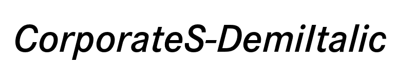 CorporateS-DemiItalic font preview