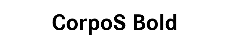 CorpoS Bold font preview
