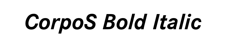 CorpoS Bold Italic font preview