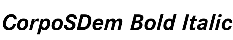 CorpoSDem Bold Italic font preview