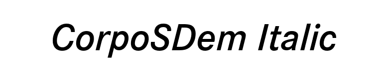 CorpoSDem Italic font preview