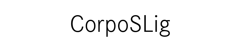 CorpoSLig font preview