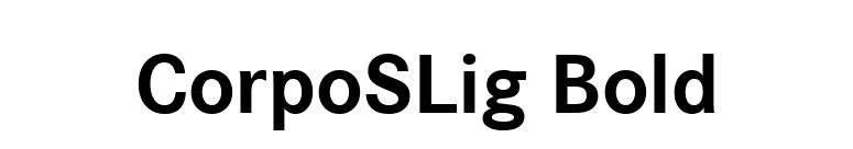 CorpoSLig Bold font preview