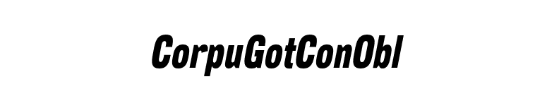 CorpuGotConObl font preview