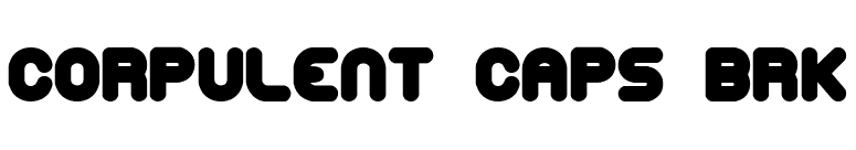 Corpulent Caps BRK font preview