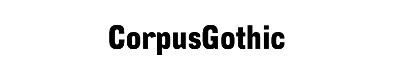 CorpusGothic font preview