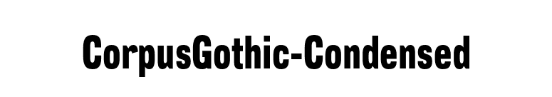 CorpusGothic-Condensed font preview