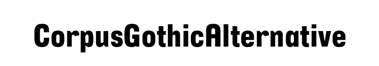 CorpusGothicAlternative font preview