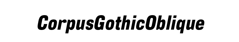 CorpusGothicOblique font preview