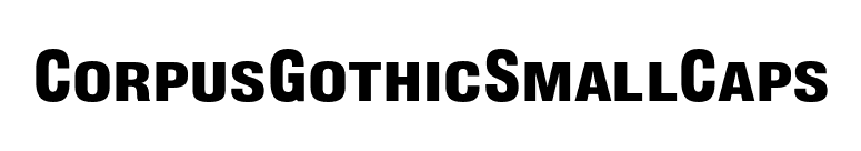 CorpusGothicSmallCaps font preview