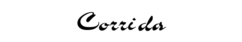 Corrida font preview