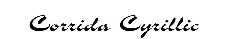 Corrida Cyrillic font preview