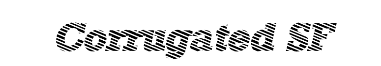 Corrugated SF font preview