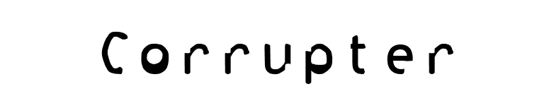 Corrupter font preview