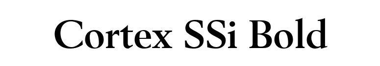 Cortex SSi Bold font preview