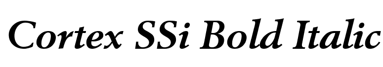 Cortex SSi Bold Italic font preview