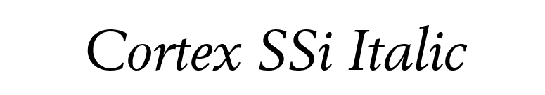 Cortex SSi Italic font preview