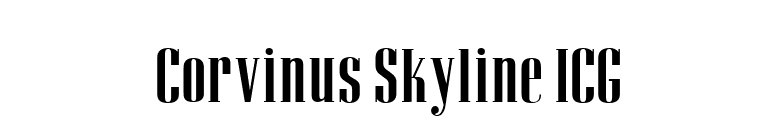 Corvinus Skyline ICG font preview