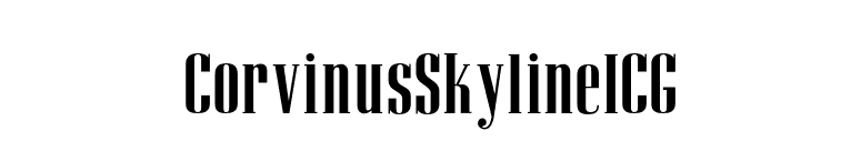 CorvinusSkylineICG font preview