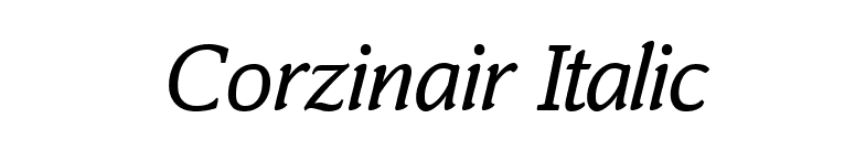 Corzinair Italic font preview