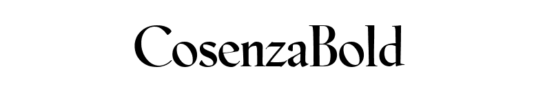 CosenzaBold font preview