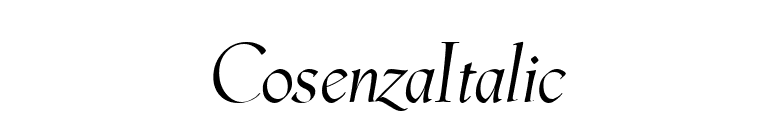 CosenzaItalic font preview