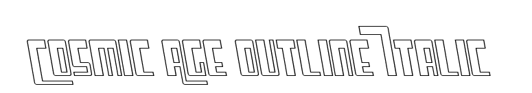 Cosmic Age Outline Italic font preview