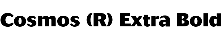 Cosmos (R) Extra Bold font preview