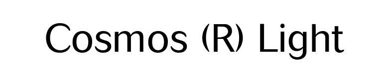 Cosmos (R) Light font preview