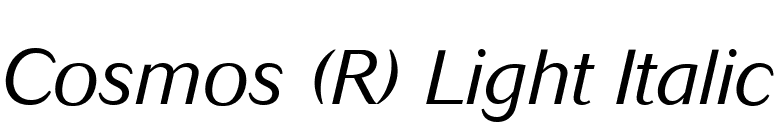 Cosmos (R) Light Italic font preview