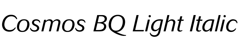 Cosmos BQ Light Italic font preview