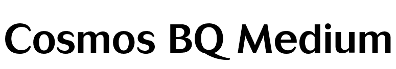 Cosmos BQ Medium font preview